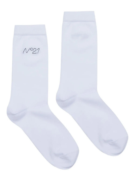  Nº21 Kids Logo Socks - White 