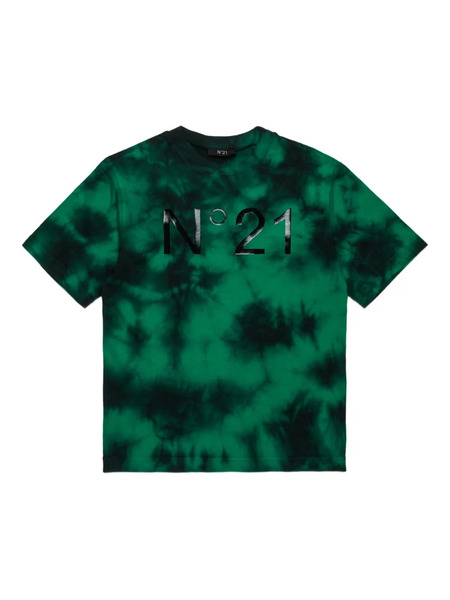  Nº21 Kids Tie-dye Print T-shirt - Green 