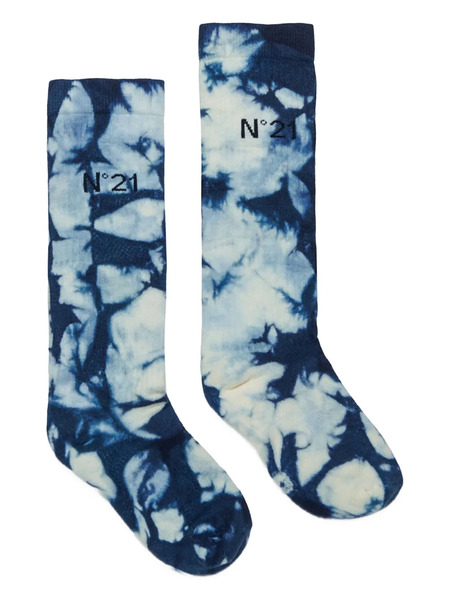  Nº21 Kids Tie-dye Socks - Blue 