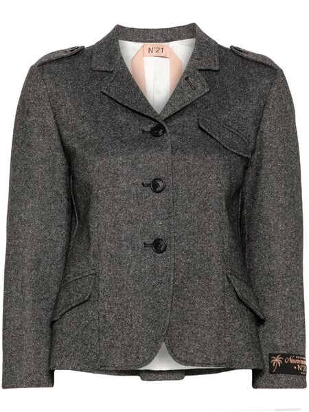  Nº21 Mélange-effect Jacket - Grey 