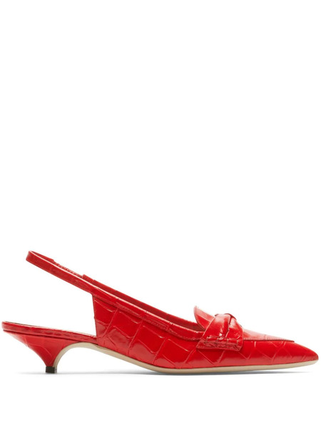  Nº21 30mm Bow Slingback Pumps - Red 