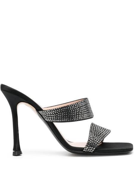  Nº21 105mm Sequin-embellished Sandals - Black 