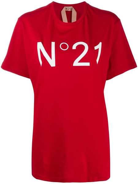  Nº21 Oversized Logo Print T-shirt - Red 