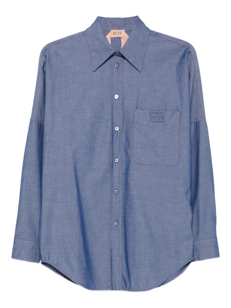  Nº21 Patch-pocket Shirt - Blue 