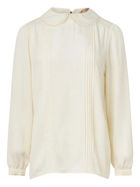  Nº21 Peter-pan Collar Top - Neutrals 