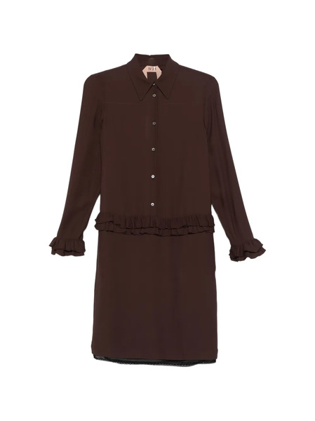  Nº21 Ruffled Dress - Brown 