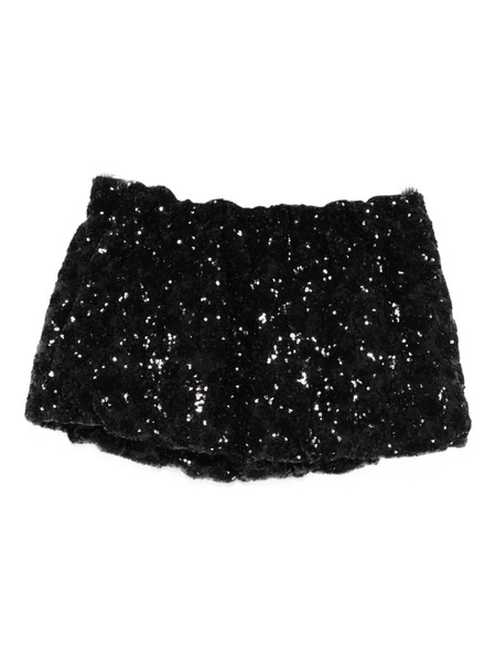  Nº21 Sequin Mini Skirt - Black 