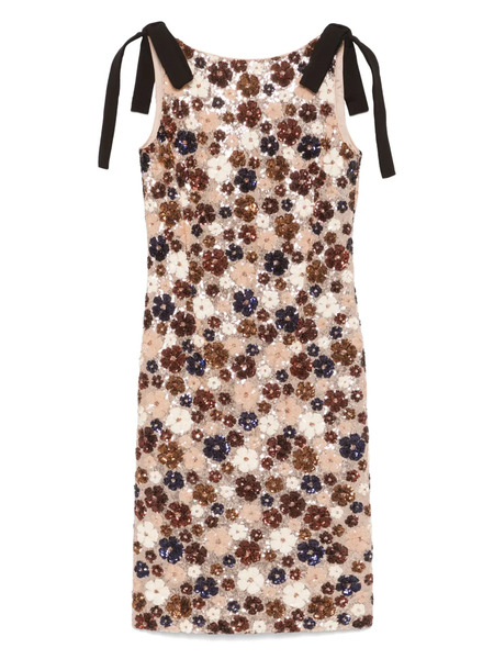  Nº21 Sequinned Midi Dress - Brown 