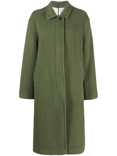  Nº21 Single-breasted Wool Blend Coat - Green 