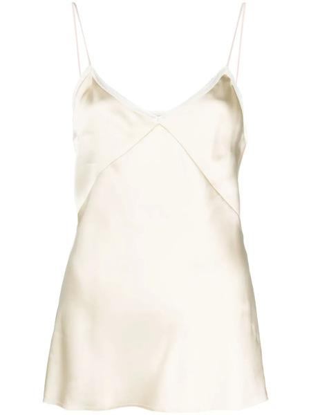  Nº21 Spaghetti-straps Satin-finish Top - Neutrals 
