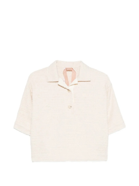  Nº21 Tweed Polo Top - Neutrals 