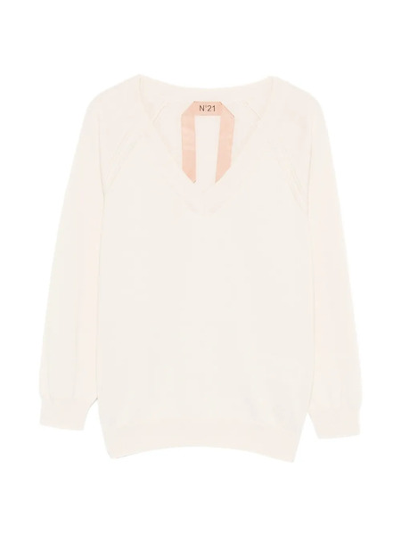  Nº21 V-neck Top - Neutrals 