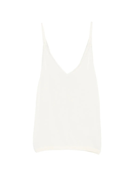  Nº21 V-neck Top - White 