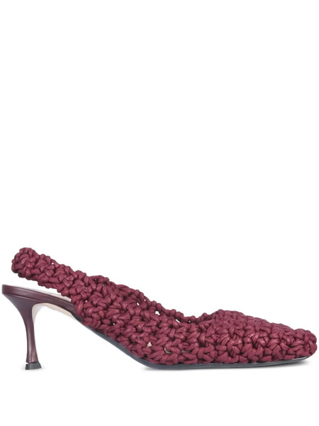  Nº21 Woven Leather Pumps - Red 