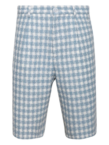  Nahmias Check-patterned Shorts - Blue 