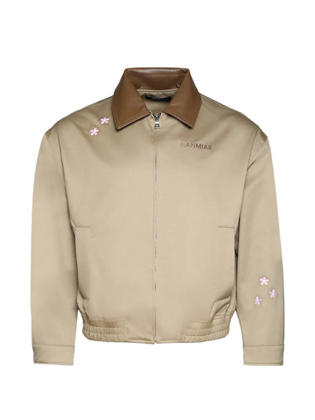  Nahmias Flower-embroidered Bomber Jacket - Neutrals 