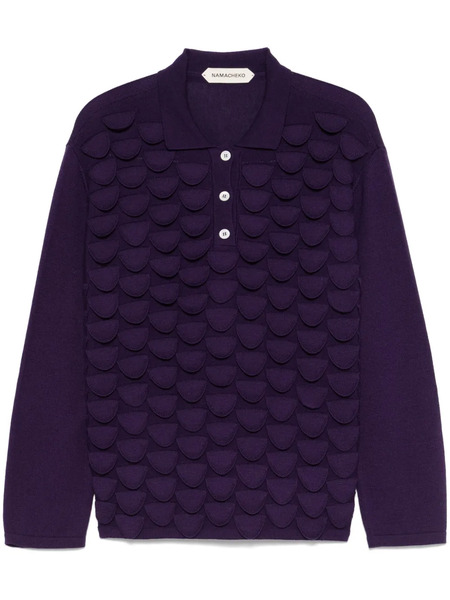  Namacheko Bird Feather Sweater - Purple 