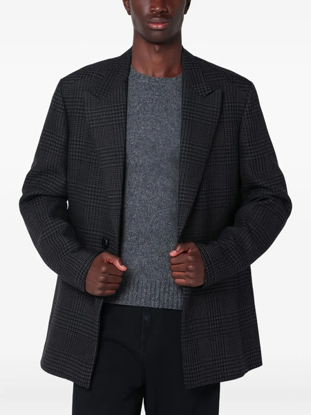  Namacheko Single-breasted Check Jacket - Grey 