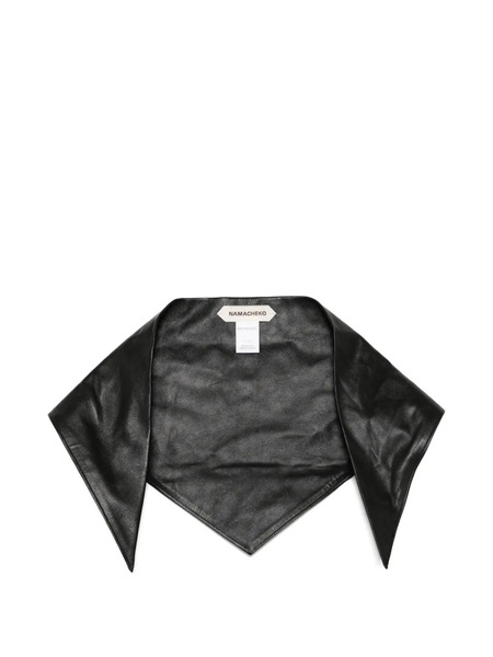  Namacheko Triangle Leather Scarf - Black 