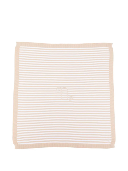  Nanan Striped Embroidered Scarf - Neutrals 
