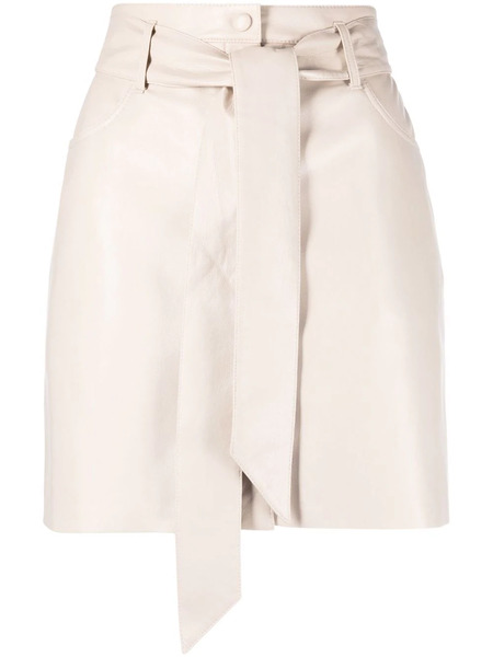  Nanushka A-line Belted Mini Skirt - Neutrals 