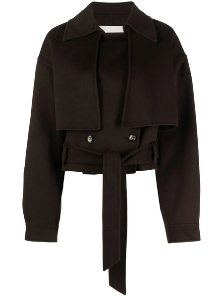  Nanushka Cropped Trench Jacket - Brown 