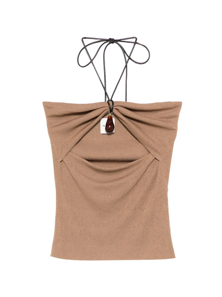  Nanushka Cut-out Strap Bandeau Top - Neutrals 