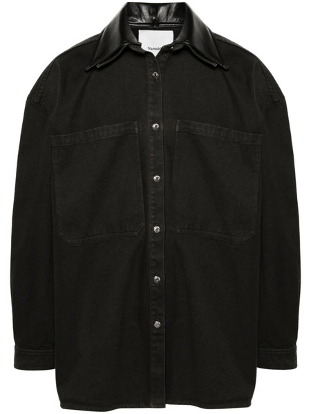  Nanushka Detachable-collar Denim Jacket - Grey 