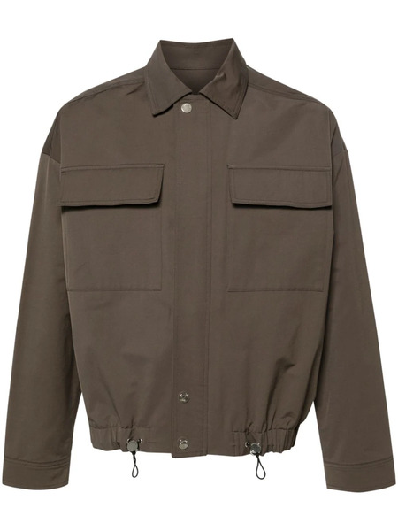  Nanushka Drawstring Twill Shirt Jacket - Brown 