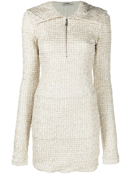  Nanushka Dribbled Ribbon Minidress - Neutrals 