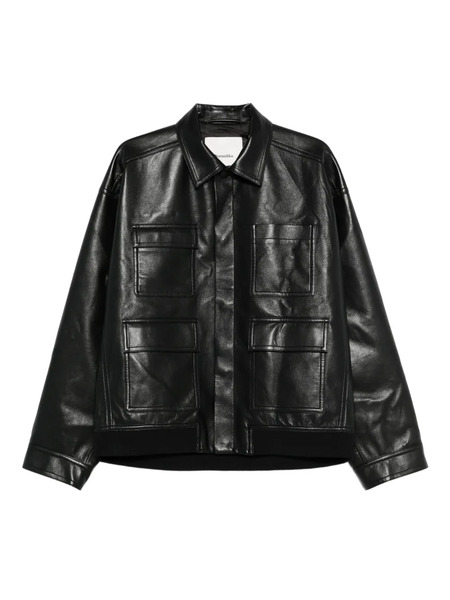  Nanushka Flap-pocket Leather Jacket - Black 