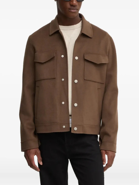  Nanushka Flap-pocket Wool Jacket - Brown 