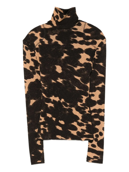  Nanushka Print Turtleneck Top - Brown 