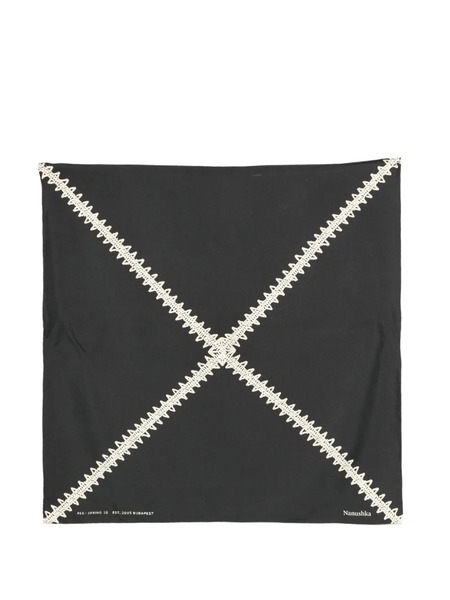  Nanushka Silk Scarf - Black 