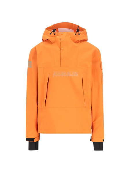  Napapijri Button Hooded Ski Jacket - Orange 