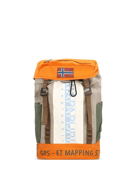  Napapijri Equator Flag-logo Cotton Backpack - Orange 