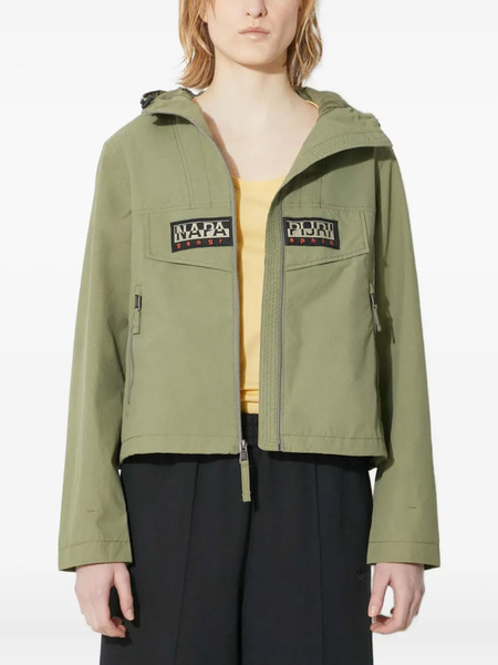  Napapijri Hooded Logo-patch Jacket - Green 