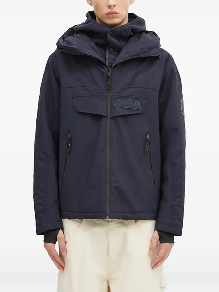  Napapijri Hooded Patch Jacket - Blue 
