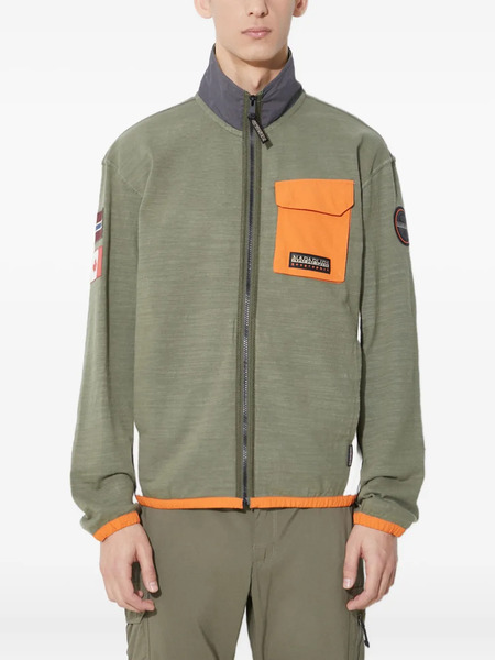  Napapijri Zip Flags Sweater - Green 