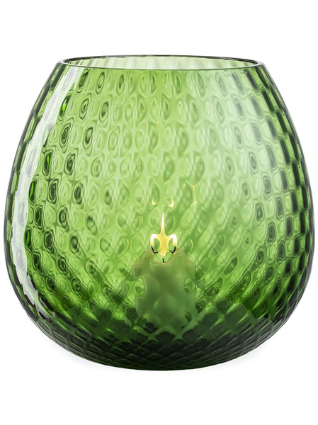  Nasonmoretti Macramé Glass Candle Holder - Green 