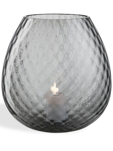  Nasonmoretti Macramé Glass Candle Holder - Grey 