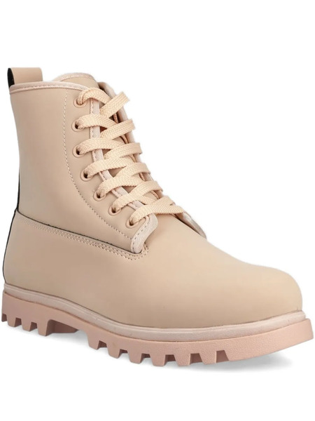  Native Lace-up Ridged-sole Boots - Neutrals 