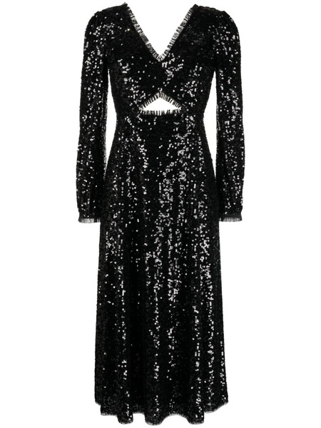  Needle & Thread Elara Sequin-embellished Midi Dress - Black 