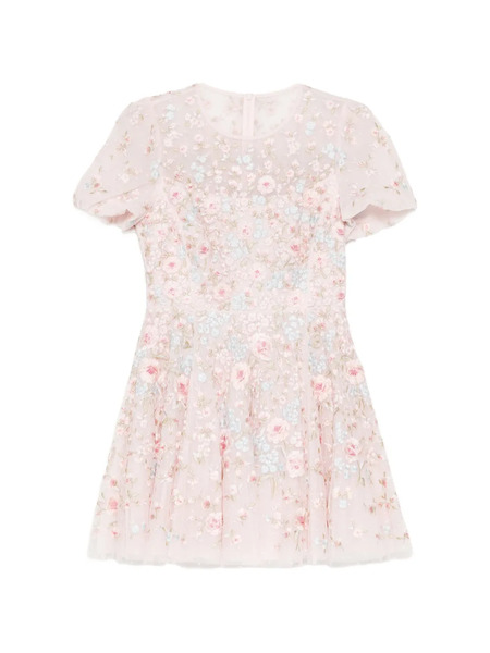  Needle & Thread Floral Embroidered Dress - Pink 