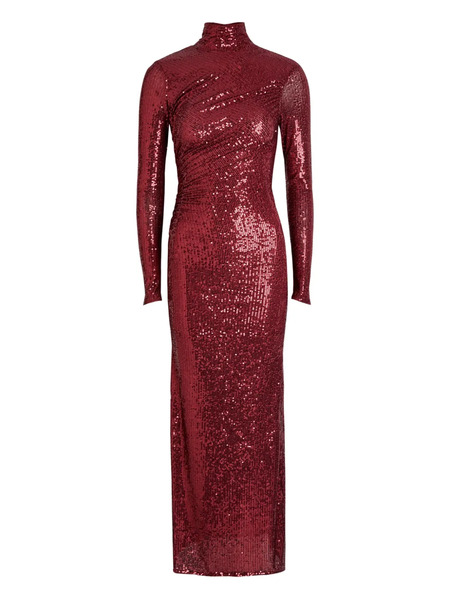  Needle & Thread Malia Sequin Turtleneck Midi Dress - Red 