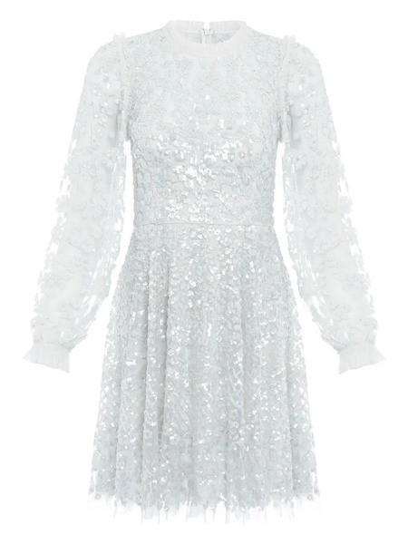  Needle & Thread Seren Sequin-embellished Floral Dress - Blue 