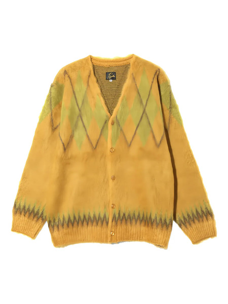  Needles Argyle Buttoned Cardigan - Yellow 
