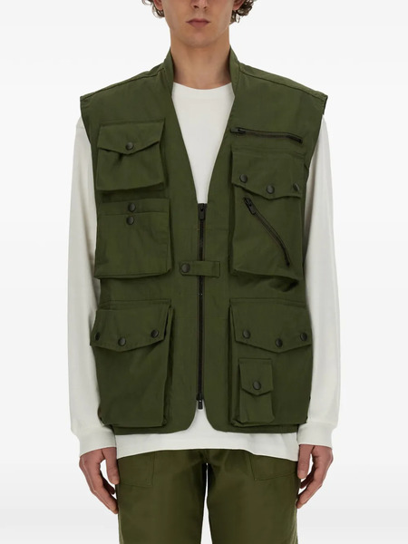  Needles Cotton-blend Military Vest - Green 
