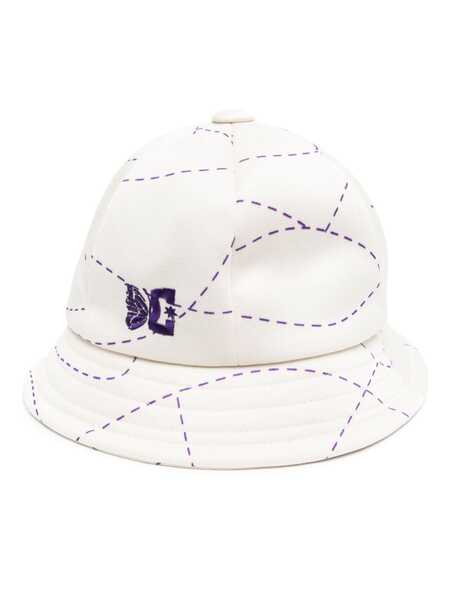  Needles Logo-embroidered Bucket Hat - White 