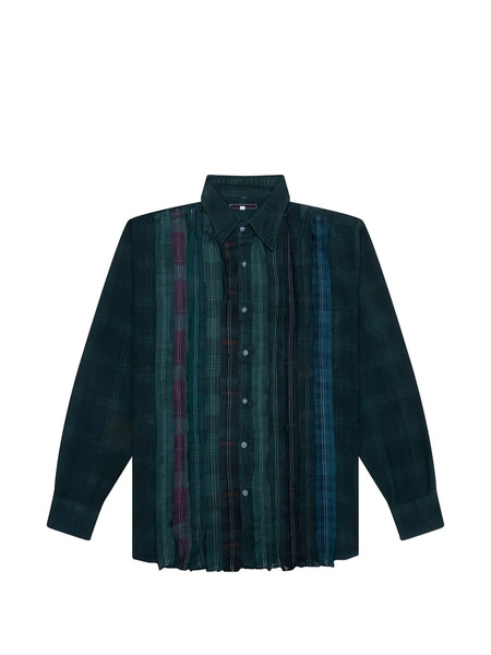  Needles Over Dye Flannel Shirt - Green 